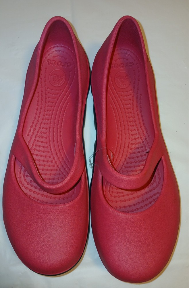 Nwot Crocs Women Shoe Duet Mary Jane Size US 8 Pink Ballet Flats Never  Worn