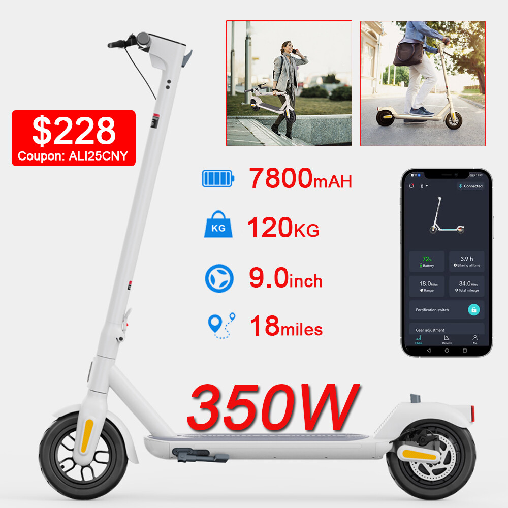 350W Long Range 30Km Foldable Electric Scooter with App Control  