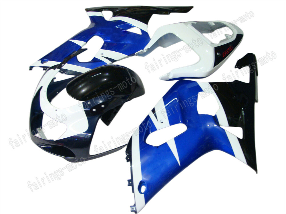 GSXR 600/750 Fairings 2001-2003 ABS Bodywork in White Blue Black