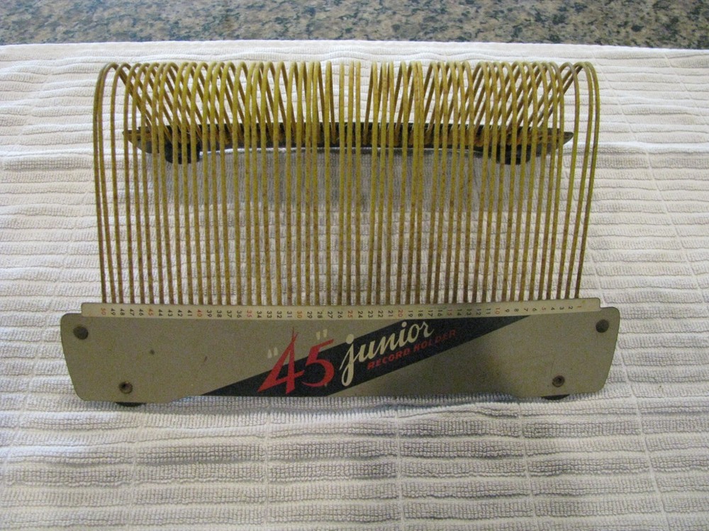 45 Junior Record Holder Wire Rack vintage vinyl 45 rpm