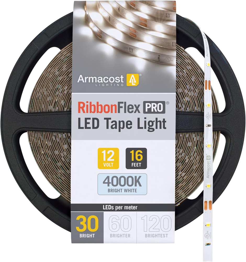 151230 Ribbonflex Pro Series 30 LED Strip Light, 16.4 Ft, 4000K