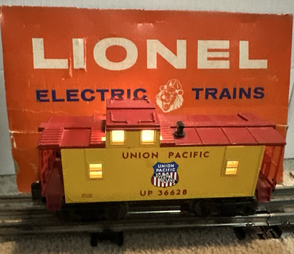 LIONEL O GAUGE UNION PACIFIC OVERLAND ILLUMINATED CABOOSE UP 36628 From 2008