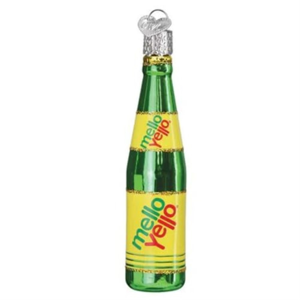 Old World Christmas Mello Yello Bottle Glass Hanging Ornament FREE BOX