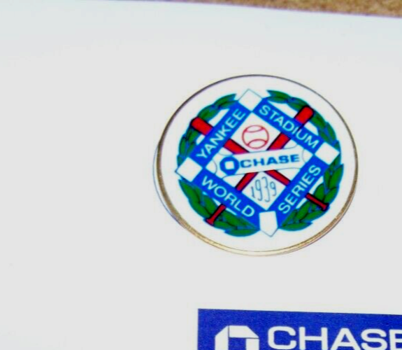 New York Yankees pin 1939 World Series Chase SGA w/ backing card WS NY c42604