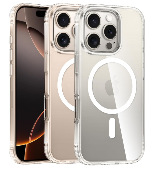 For Apple iPhone 16 15 14 Pro Max Clear Case Shockproof MagSafe Cover