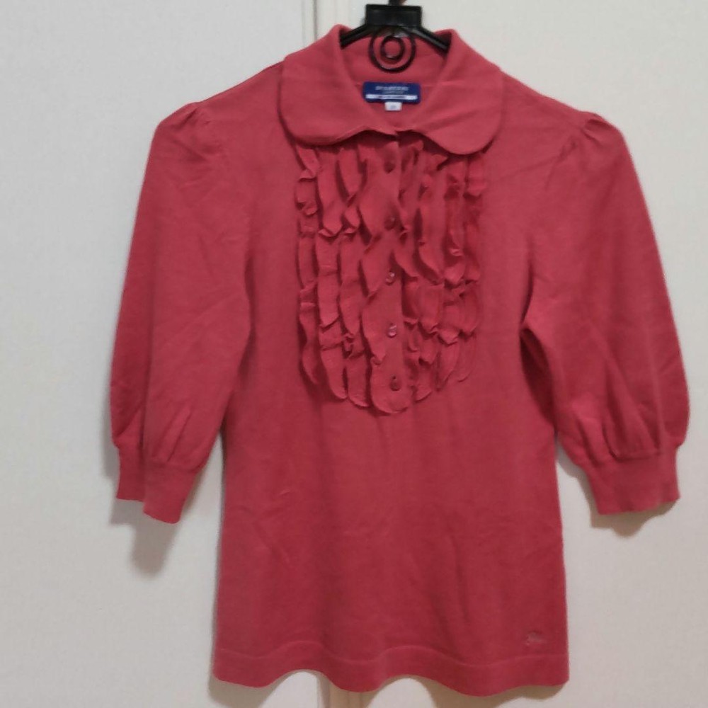 Burberry Blue Label Ruffle Knit Sweater, Size 35-40, Used, Comfortable