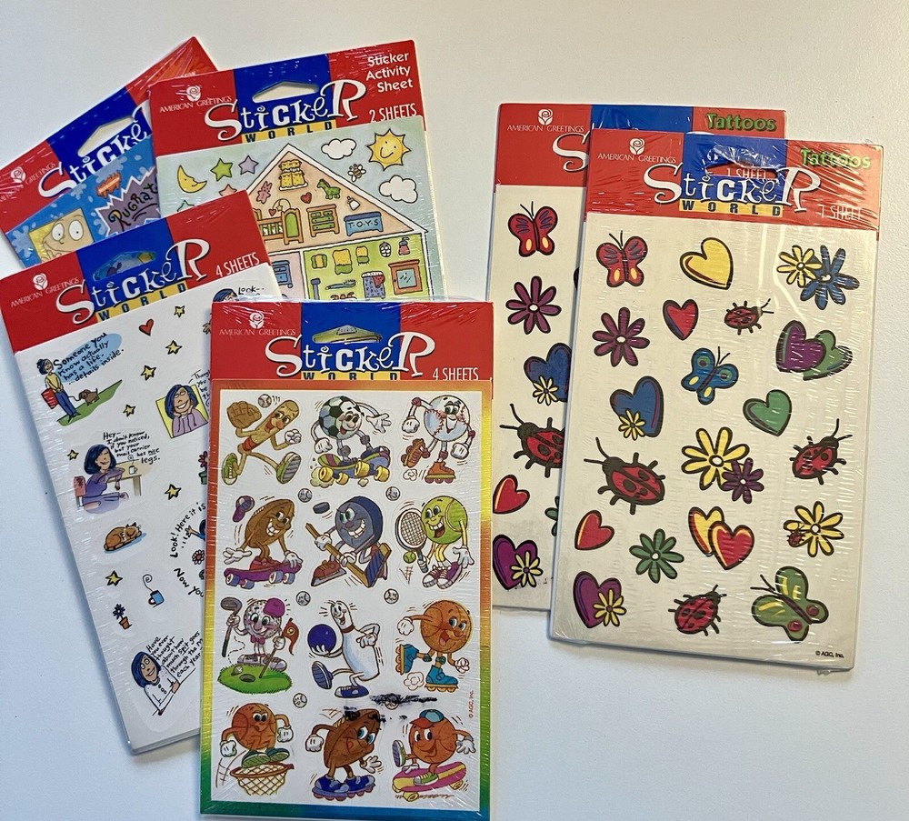 American Greetings Sticker World New Packs Stickers / Tattoos