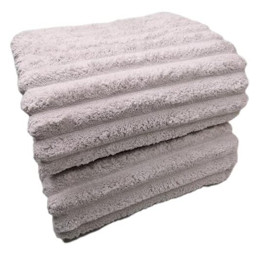 Luxury 35x70 Inch Microfiber Bath Sheet Set - 2 Soft Grey Towels