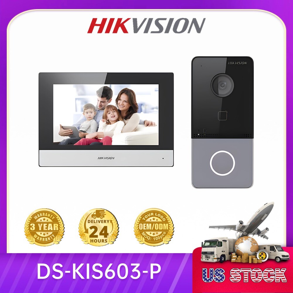 Hikvision DS-KIS603-P IP Video Intercom Kit Doorbell 2MP HD Camera Two-way Audio