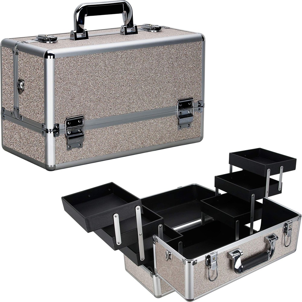 6-Tier Accordion Makeup Train Case Organizer for Professionals