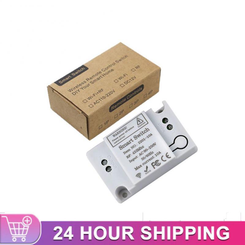 WIFI Mini Switch Tuya Smart Life APP Push Button Light Switch RF 433Mhz Wall Pan