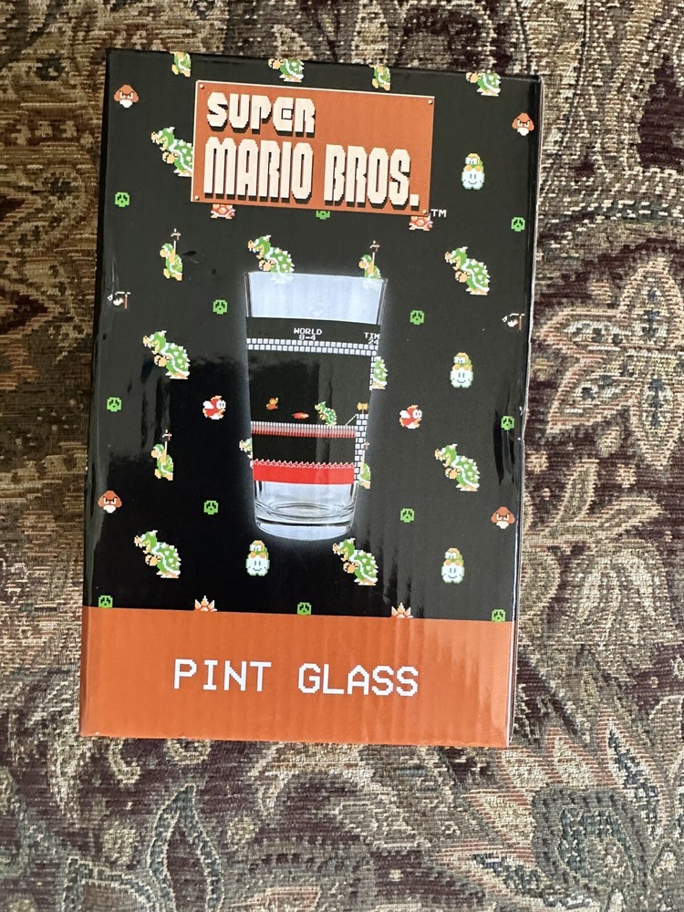 SUPER MARIO BROTHERS BEER PINT GLASS