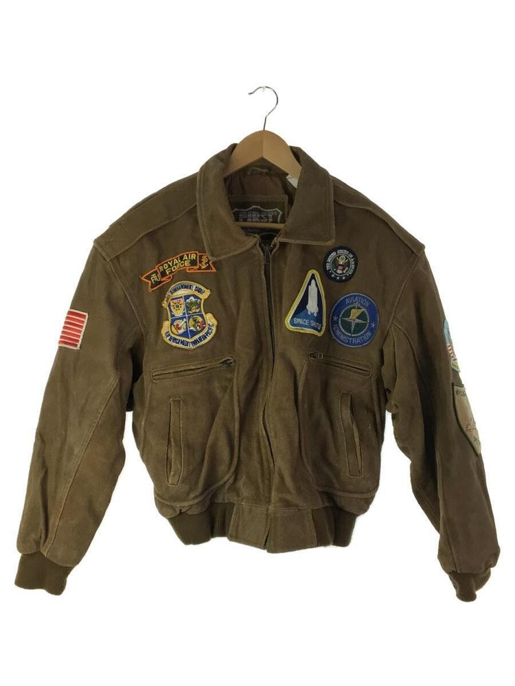 First Genuine Leather Blouson Jacket in Brown 1306