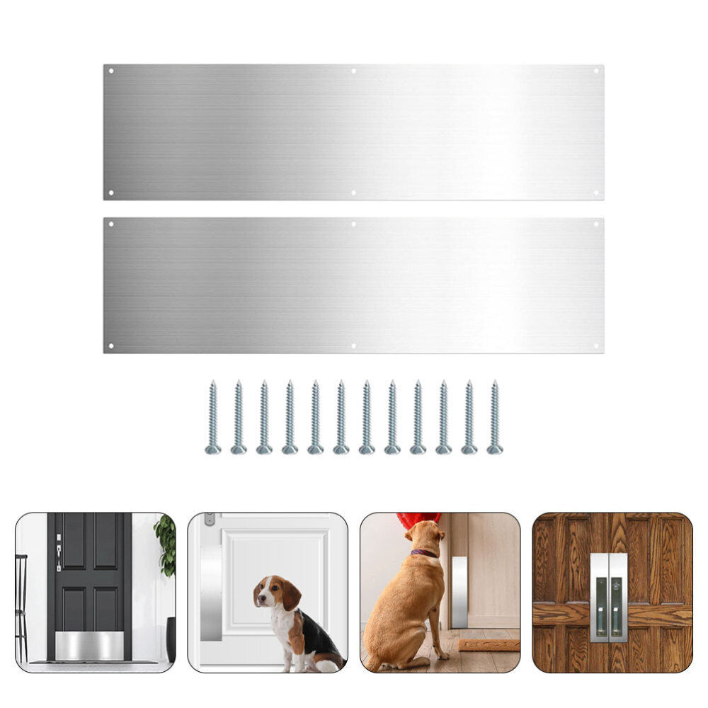 Door Protector Stainless Steel Kick Plate for Bottom of Deck Screws Panel Baby