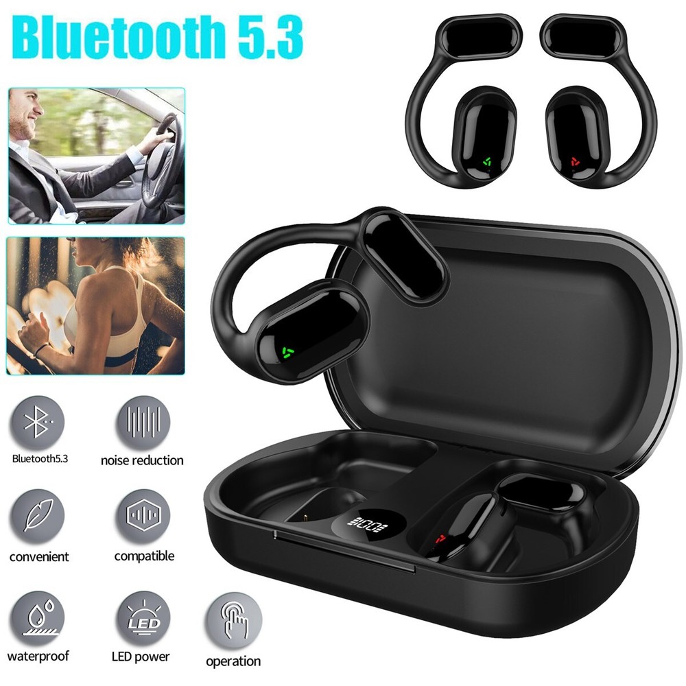 Wireless Bone Conduction Headphones Bluetooth 5.3 Open-Ear Sports Earbuds