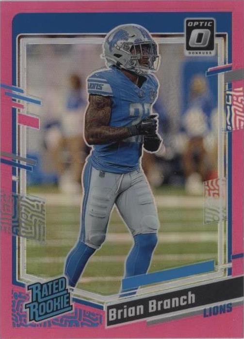 2023 Panini Donruss Optic - Rated Rookie Pink Prizm #233 Brian Branch (RC)