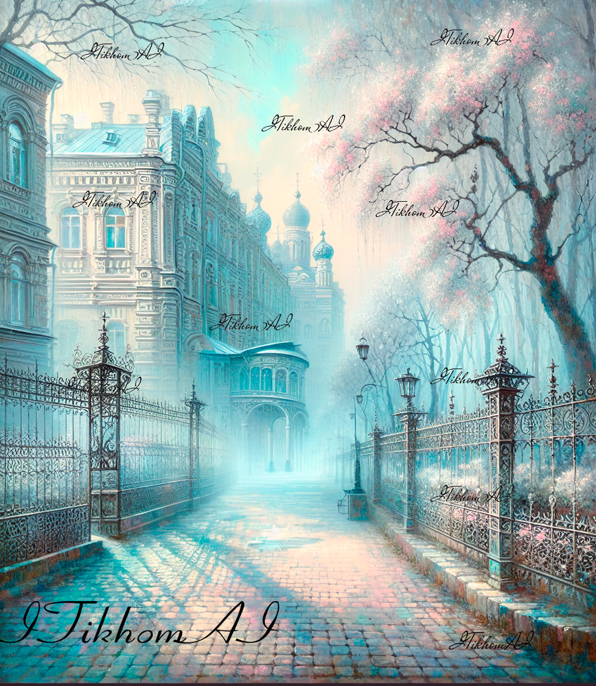 Digital Art Cityscape Oil Painting Wallpaper for Desktop Decor-image