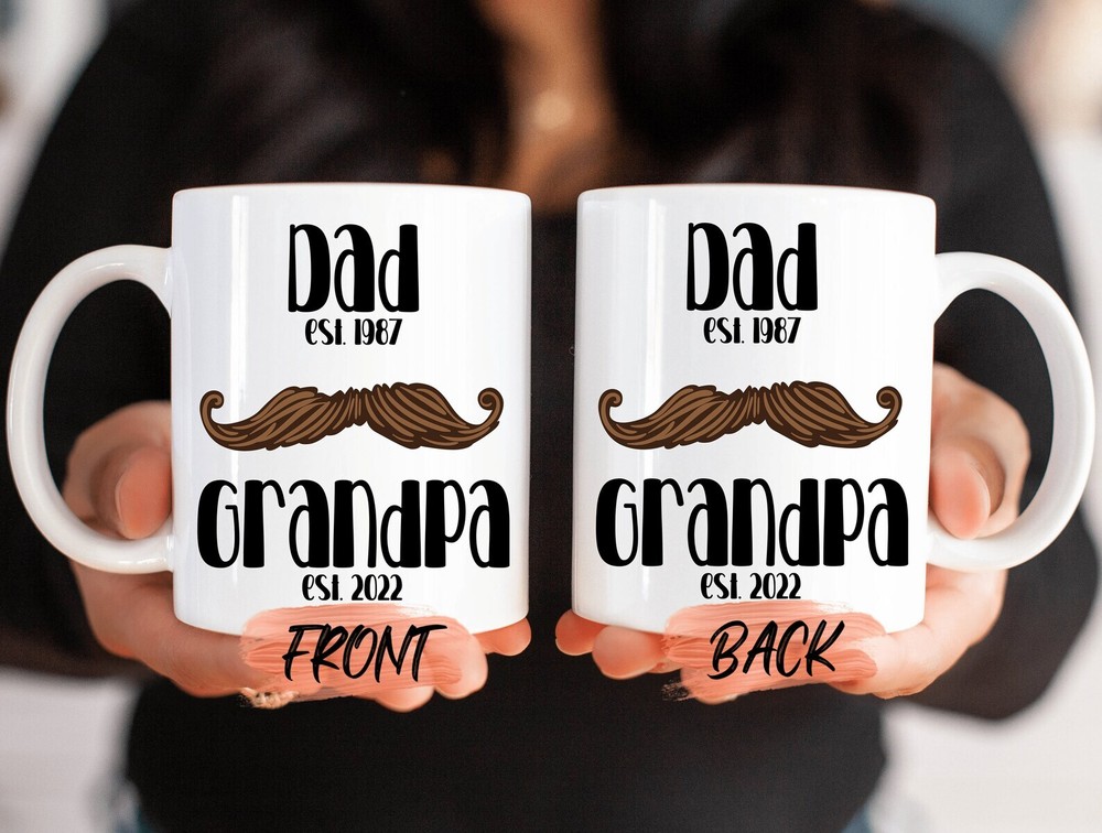 New Grandpa Gift Grandpa Est Mug For First Time Grandpa Baby Reveal Baby Reveal