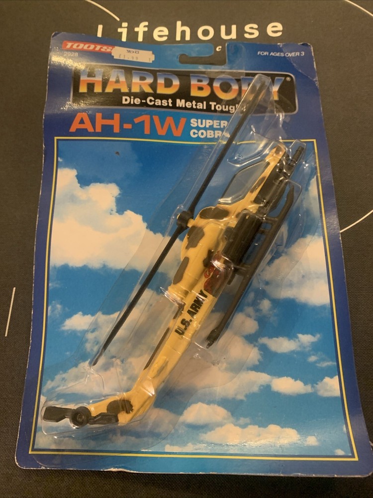 TOOTSIE TOY Hard Body diecast helicopter AH-1 Super Cobra NEW in TATTY package !