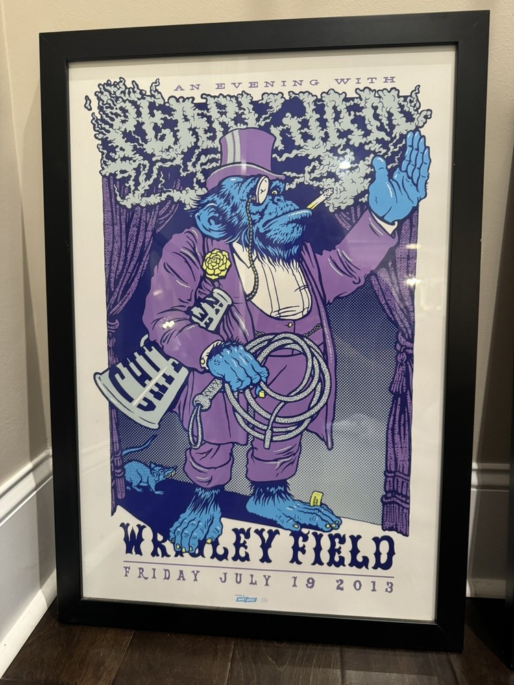 Pearl Jam Framed 2013 Wrigley Field Concert Poster