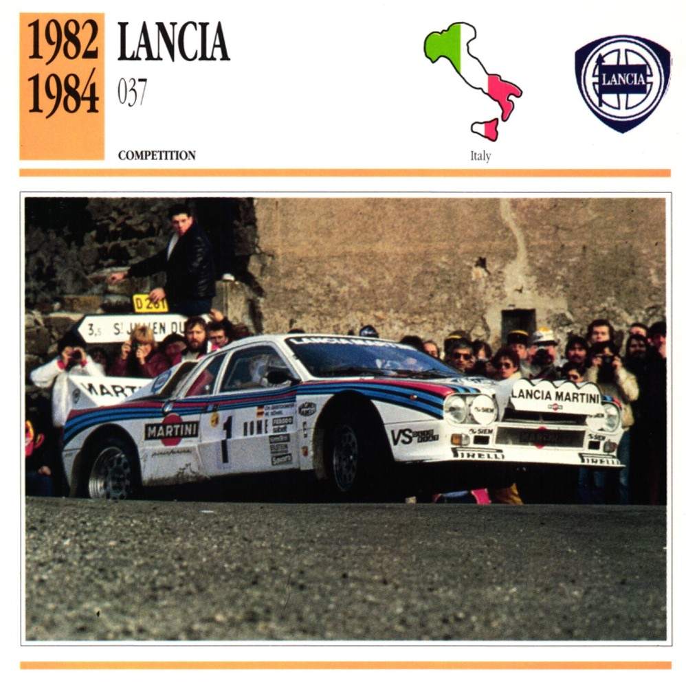 1982-1984 Lancia 037 Rally Car with Collectors Club Card - Classic