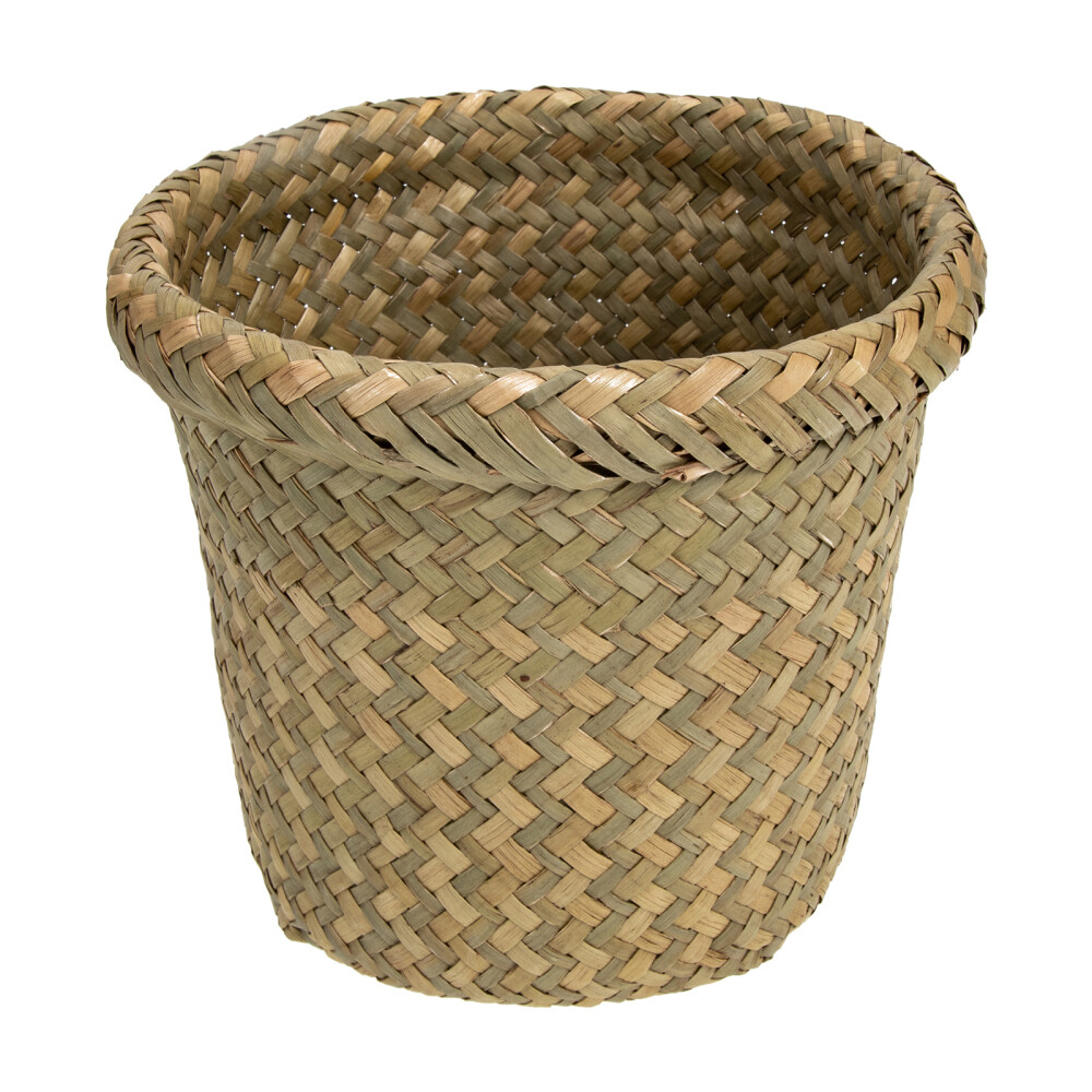 Small Storage Container Rattan Waste Paper Bin Woven Basket