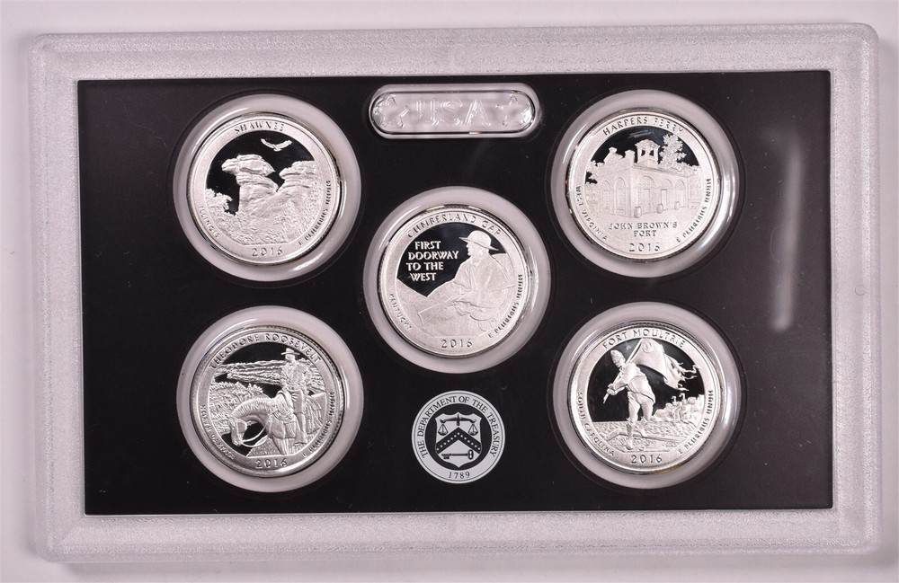 2016-S U.S. Mint Silver Quarter Proof Set 5 Coins No Box or COA