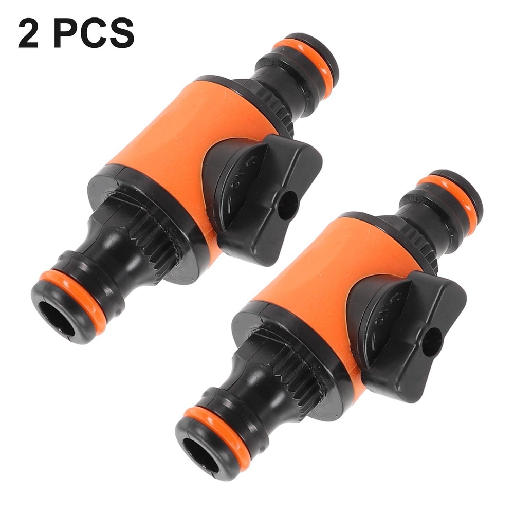 2Pcs Hose Connector Connector Fitting Garden Hose Orange Pipe Brand New