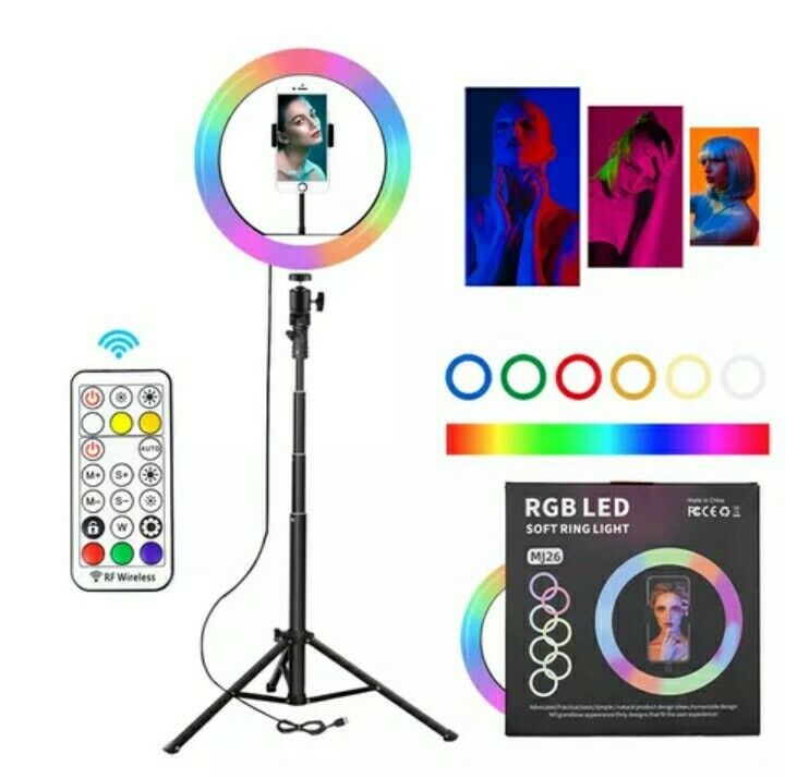 ring light with tripod stand and phone holder