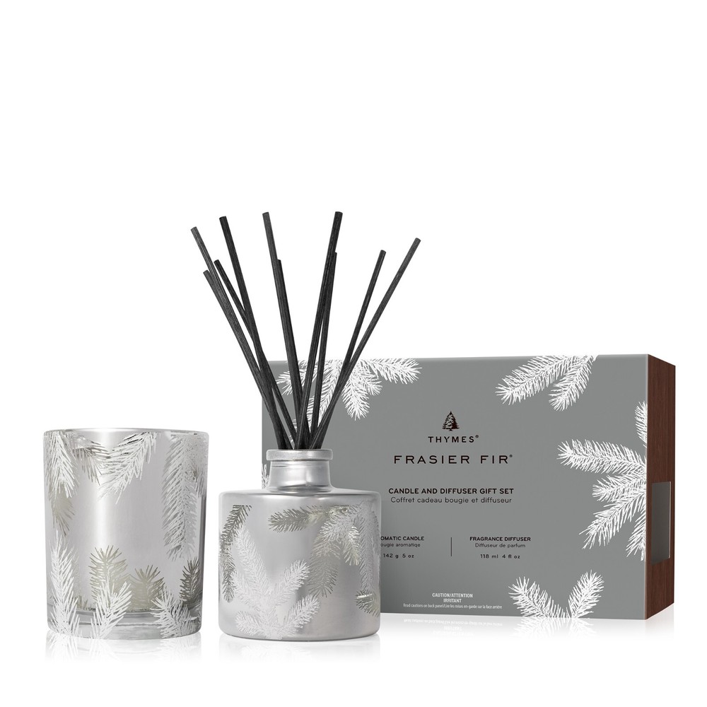 Thymes Candle and Diffuser Gift Set - Frasier Fir- NEW IN BOX