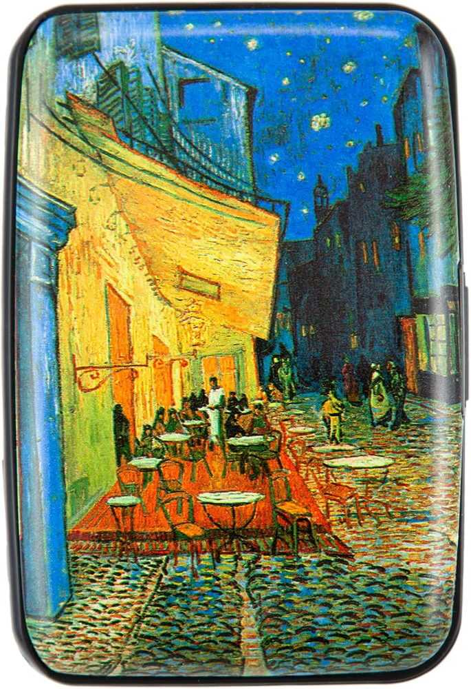 Credit Card Holder, Metal Card Wallet RFID Blocking Mini Slim Aluminum Business-image