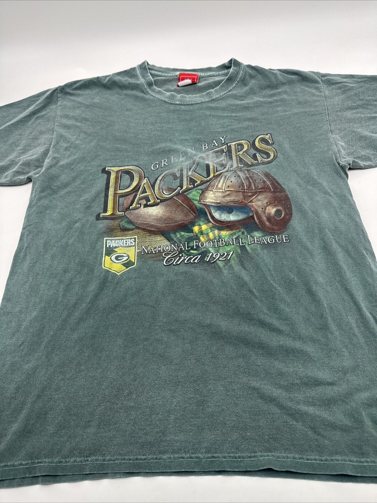 Green Bay Packers NFL T-Shirt Men X-Large Green Graphic Print ..#16825