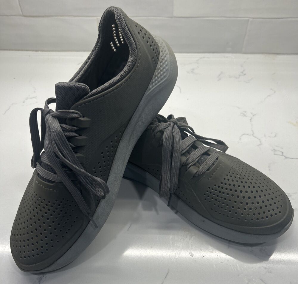 Crocs Men's LiteRide 360 Pacer Army Green And Gray 204967 Sneakers Shoes Size 10