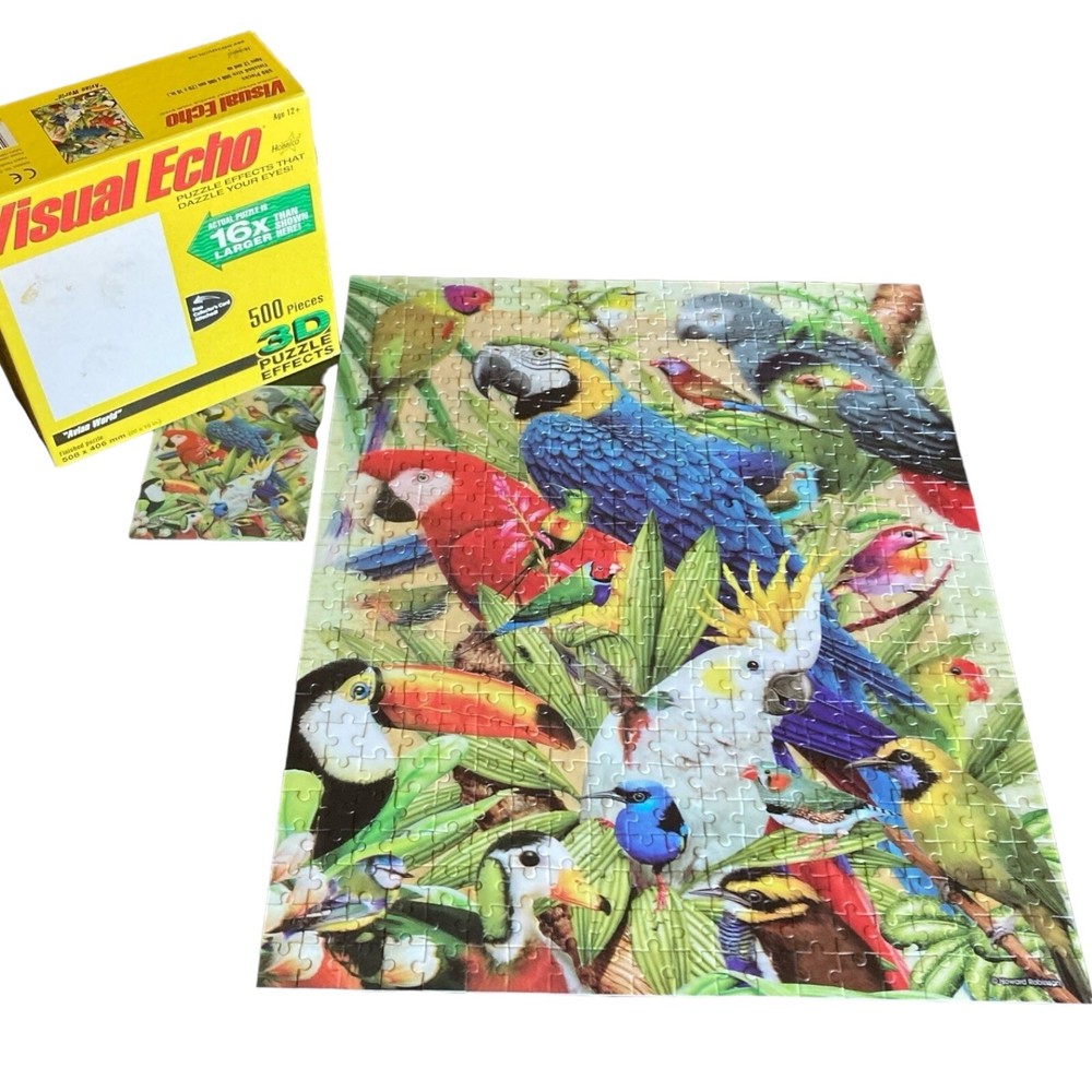 Visual Echo Avian World 3D Puzzle Effects Hobbico 500 Pieces Size 20x16in 2006-image
