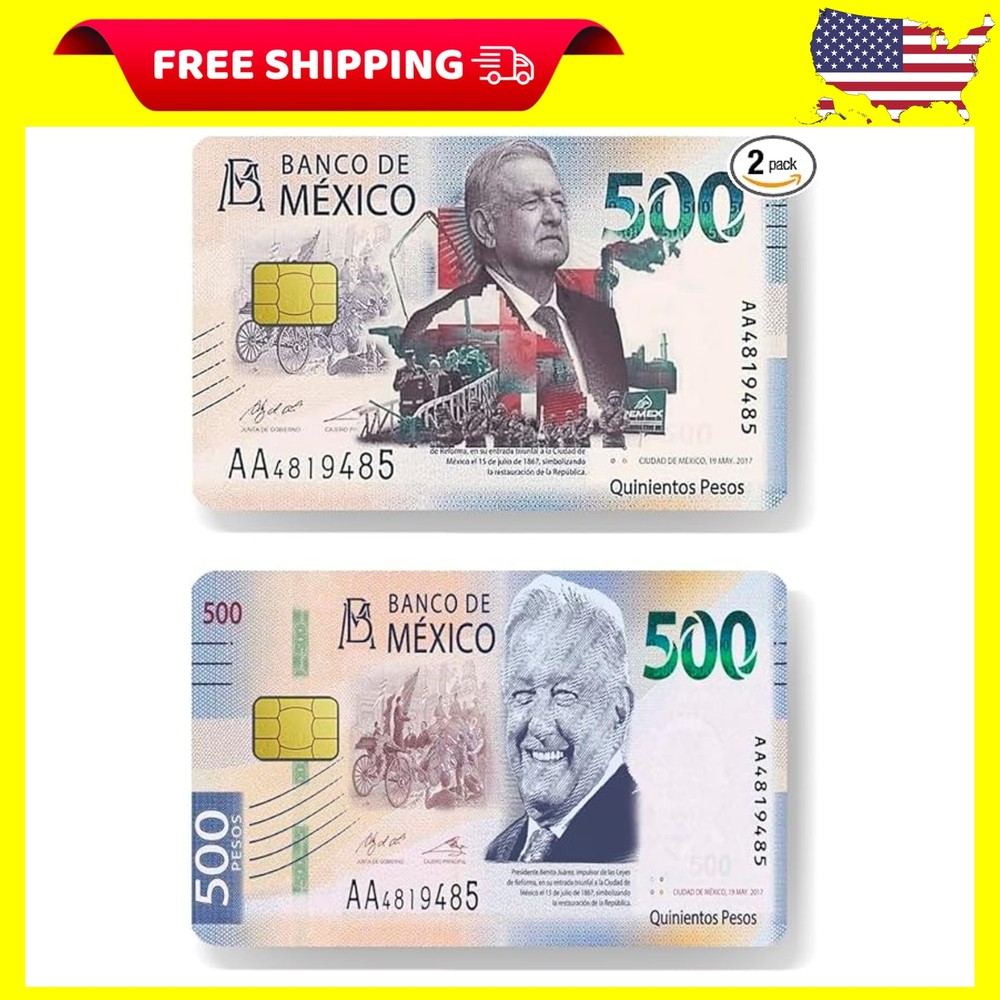 Credit Card Sticker Small Chip Debit Card Skin Cover Mexican Bank Card Transp...-image