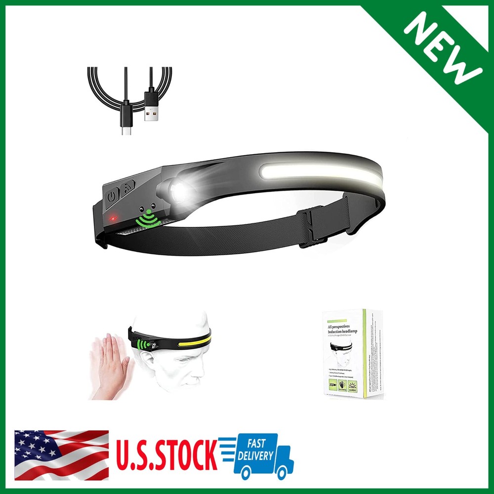 Headlamp Lamp Pro 230° Wide Beam LED Everlyte Flashlight Head Light Ever Lyte