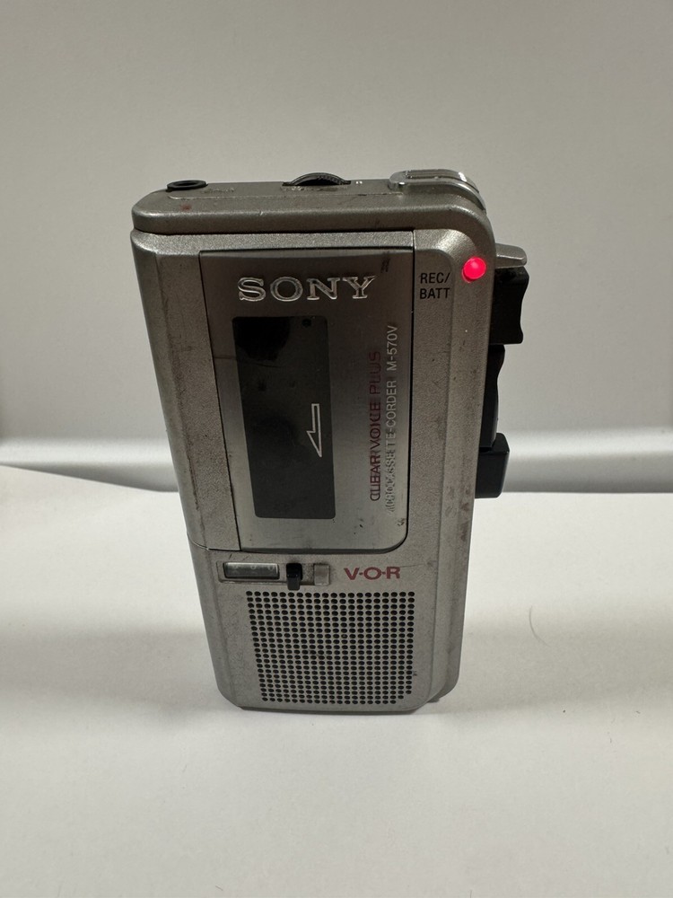 Sony M-570V Microcassette Recorder Clear Voice Plus & VOR™ - Tested And Working