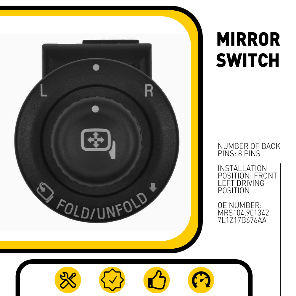 Ford Expedition Fusion Milan Left Power Switch Mirror MRS104