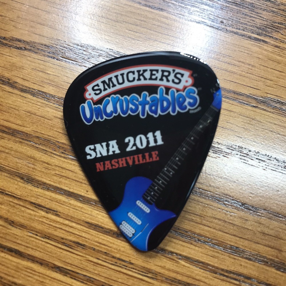 Smucker's Guitar Pick Lapel Pin SNA Uncrustable 2011 Nashville Advertising