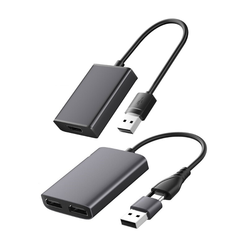 1080P Double Monitors Dispay USB to Double 1080P Adapter Highly Resolution