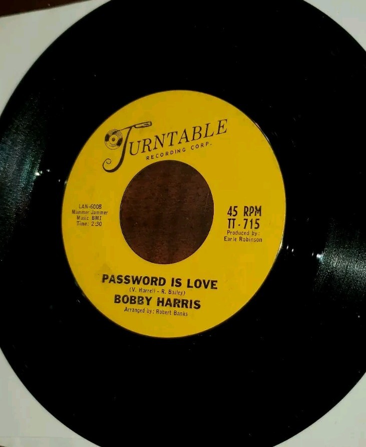 Password Is Love - Bobby Harris (45 Rpm, 1965, Turntable Records)-image