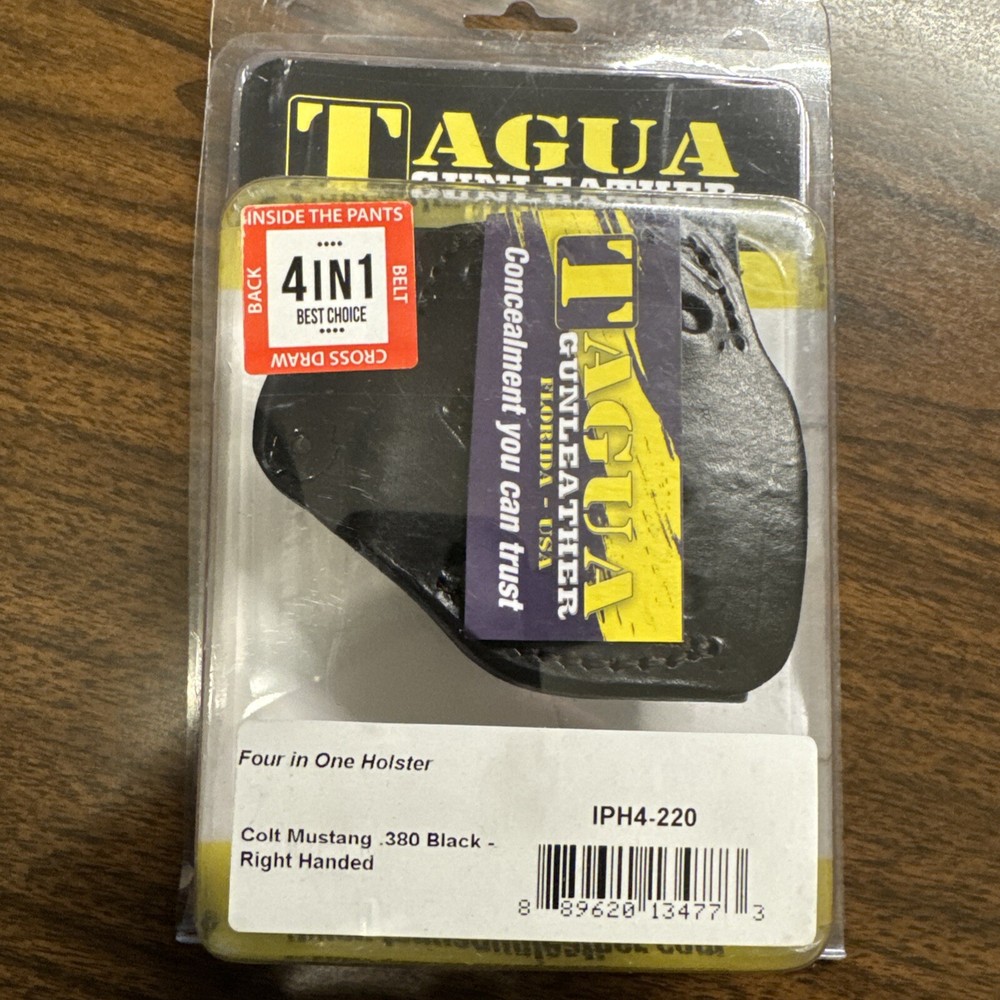 Tagua Four in One Holster OWB for Colt Mustang Black Leather Right Handed