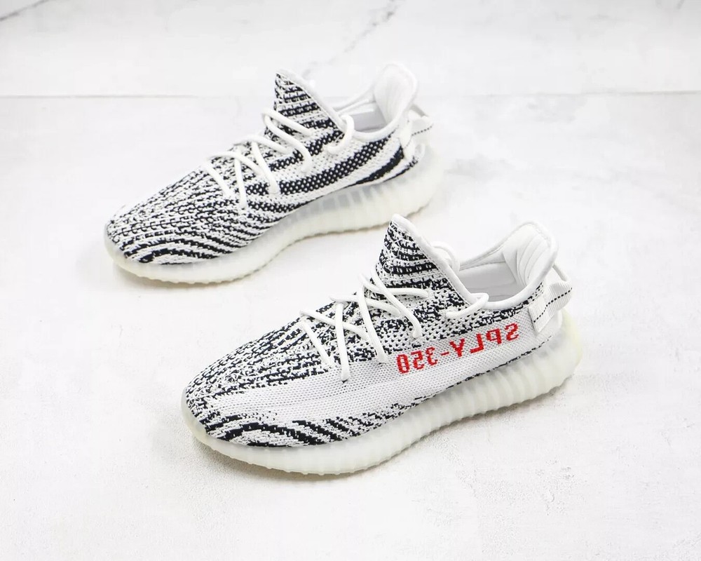 Yeezy Boost 350 V2 Zebra Black White Red CP9654 Men's All Size US 7-11