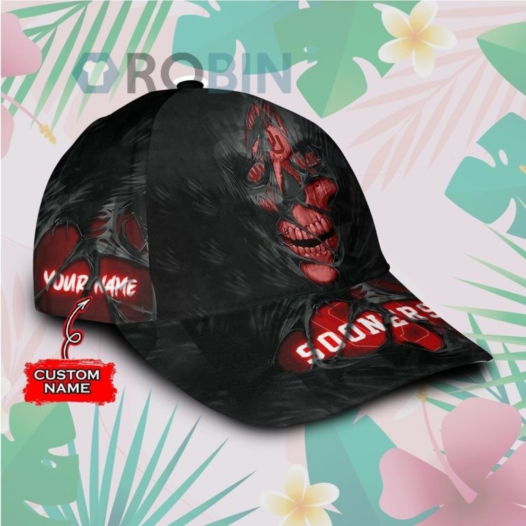 Oklahoma Sooners Skull Classic Baseball Cap - Personalized Team Hat