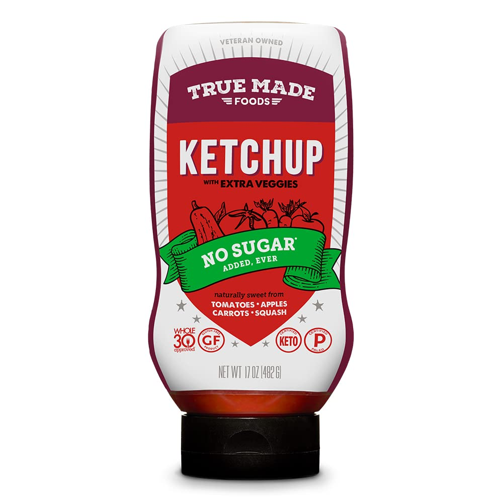 , No Added Sugar Vegetable Ketchup Squeeze, 17 Oz