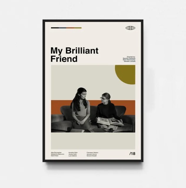My Brilliant Friend TV Series Poster Midcentury Art Print