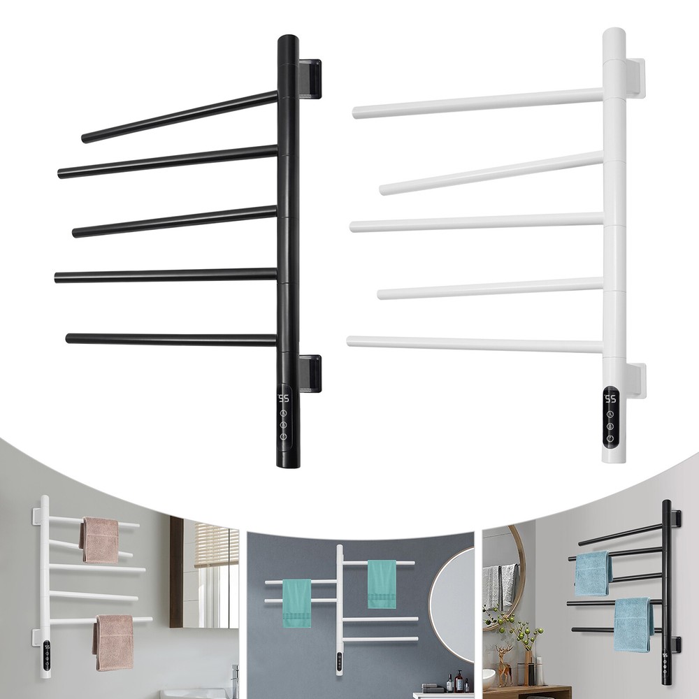 Smart Electric Adjustable Temp Rotating Towel Warmer Rack