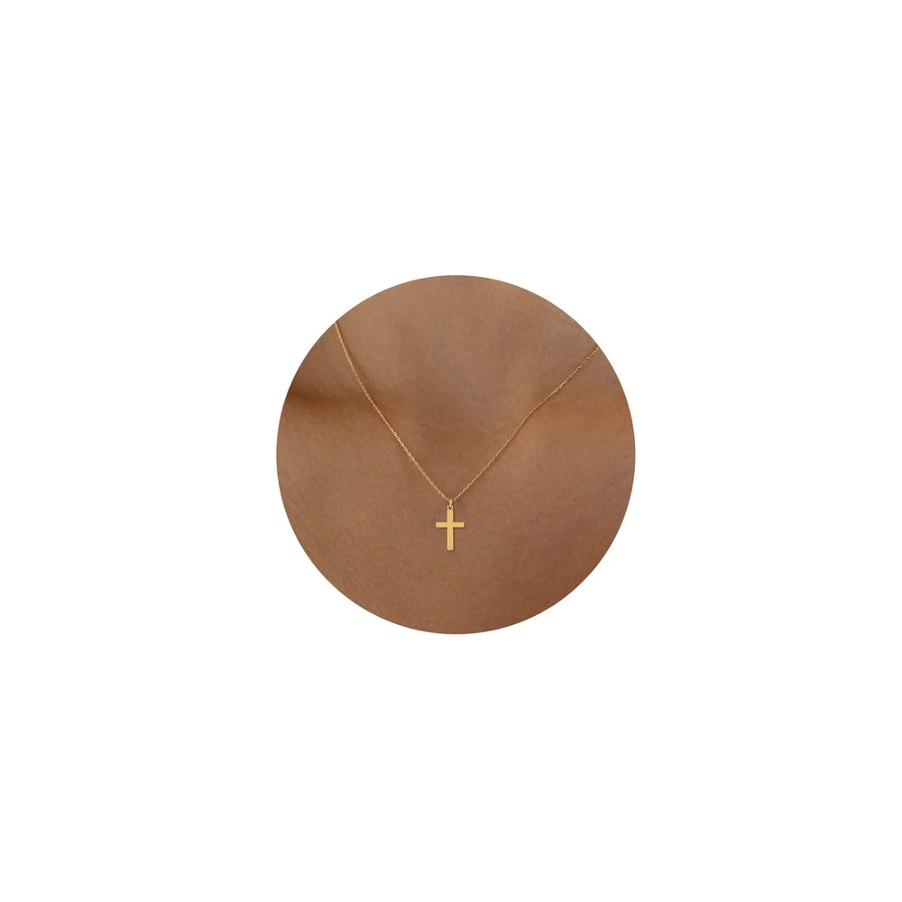 Gold Necklace for Women, Dainty Cross Necklaces Simple Plated Y2k Cute Pendan...
