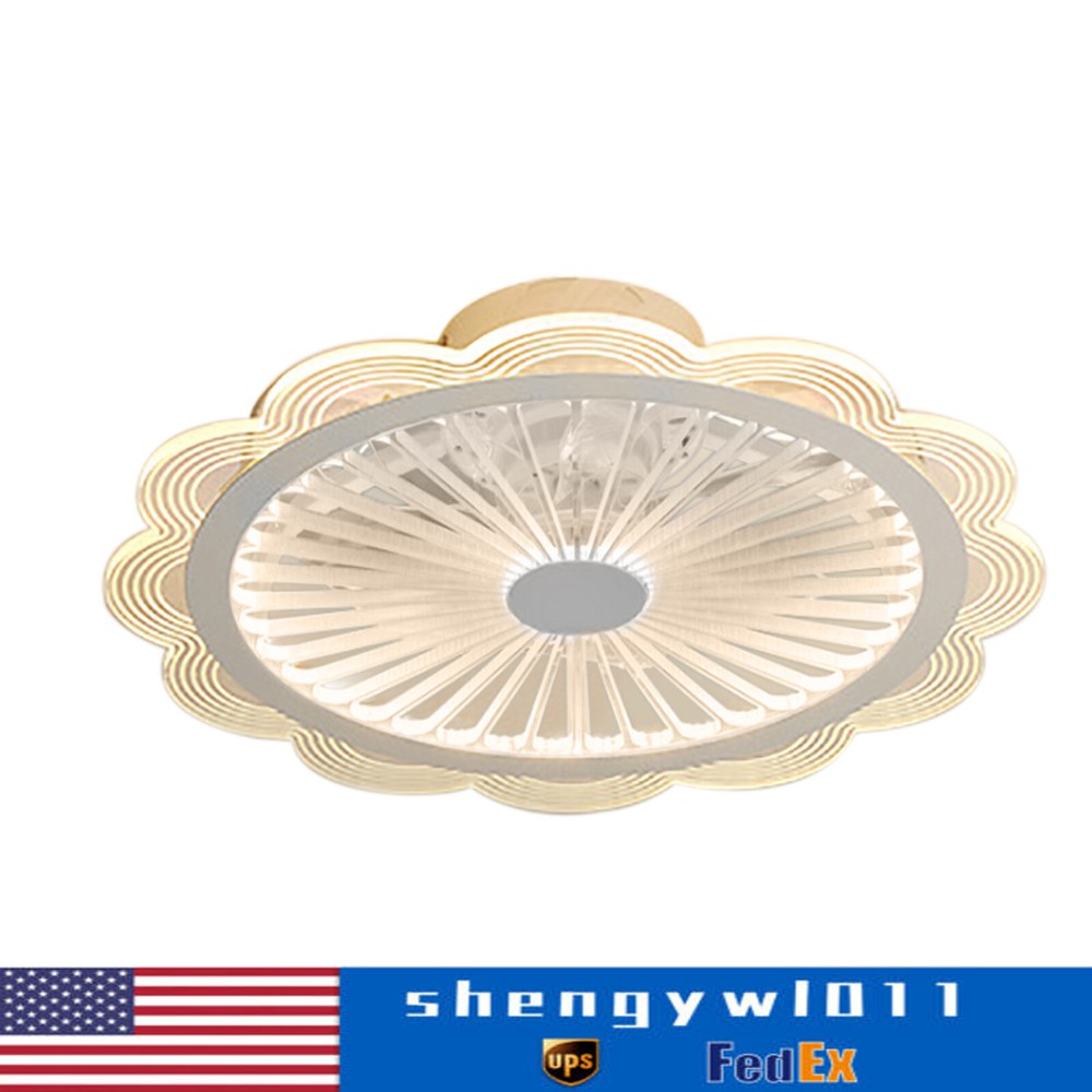 19.7 Inch LED Ceiling Fan with Remote Control and 3-Color Chandelier Light