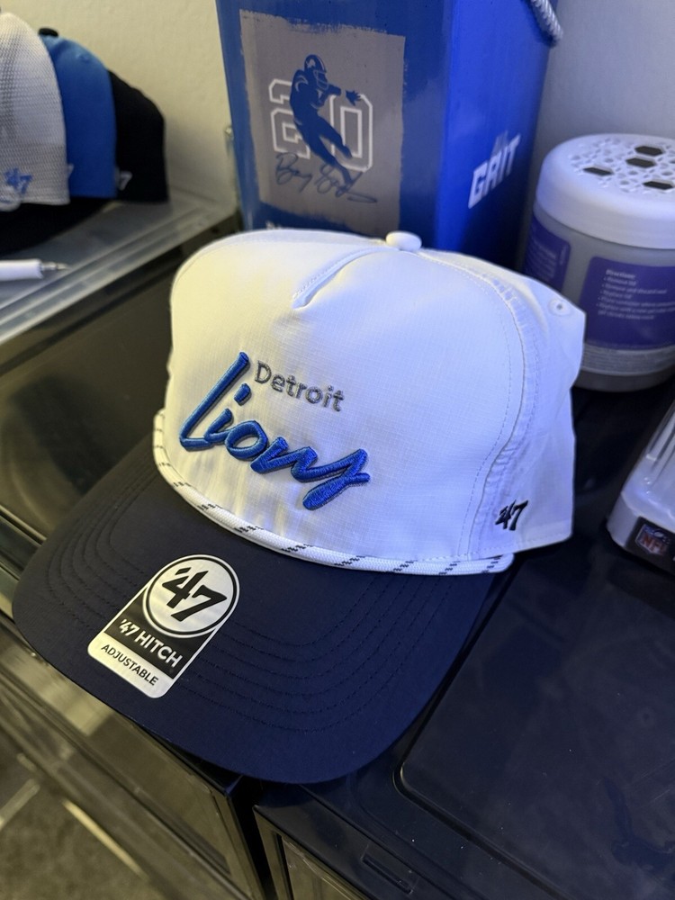 Detroit Lions '47 Hitch RF w/ BRRR Technology White & Black - snapback